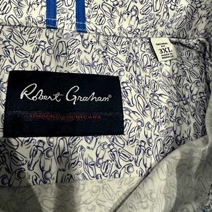 Robert Graham Men’s Short Sleeve Button Down Shirt - 3XL - Car Detail